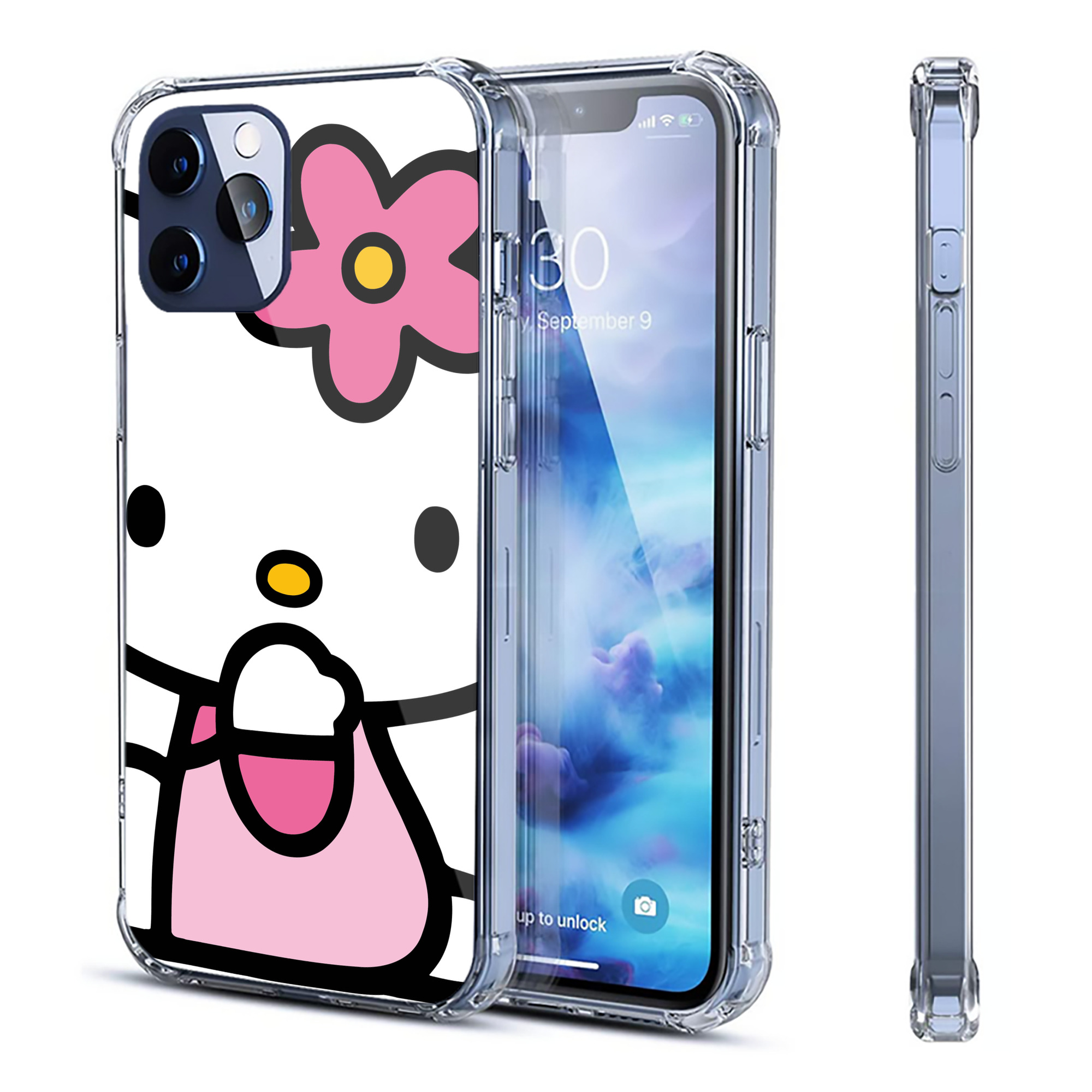 （画像用） Hello Kitty ハローキティ 【iPhone 12シリーズ対応】透明スマホケース（クリアソフトケース）